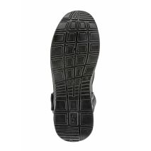 Πιστοποιημένα Παπούτσια Ασφαλείας Εργασίας σε στυλ Σαμπό Basic 2.0 από την Euroroutier σε μέγεθος EU42/UK8 σε Μαύρο Χρώμα με Λευκές Ραφές, Γκρι λεπτομέρεια και Λουράκι Αστραγάλου Auto Moto Tyres 