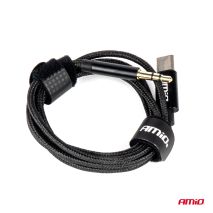 ΚΑΛΩΔΙΟ ΣΥΝΔΕΣΗΣ ΑΝΤΑΠΤΟΡΑΣ ΑΠΟ USB-C ΣΕ AUX MINI JACK 3.5mm 1m AMIO - 1 Τεμ. Auto Moto Tyres 