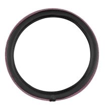 ΚΑΛΥΜΜΑ ΤΙΜΟΝΙΟΥ DIAMONDS PINK (Μ) 37/39cm ΣΥΝΘΕΤΙΚΟ ΔΕΡΜΑ SKEENTEX ΜΑΥΡΟ/POZ LAMPA  - 1 ΤΕΜ. Auto Moto Tyres 