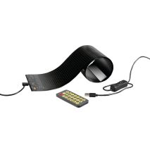 ΠΑΝΕΛ ΕΥΚΑΜΠΤΟ SMART LED PANEL 512 LED 70x173mm RGB ΜΕ ΚΑΛΩΔΙΟ 450cm ΓΙΑ USB & REMOTE CONTROL LAMPA - 1 ΤΕΜ. Auto Moto Tyres 