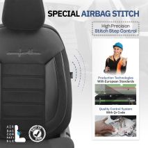 ΚΑΛΥΜΜΑΤΑ ΚΑΘΙΣΜΑΤΩΝ OTOM COMFORTLINE 209 ΜΑΥΡΟ ΥΦΑΣΜΑΤΙΝΟ SET AMIO - 1 σετ. Auto Moto Tyres 