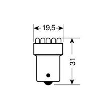 ΛΑΜΠΑ ΜΟΝΟΠΟΛΙΚΗ 11LED ΚΟΚΚΙΝΟ ΧΡΩΜΑ 12V Auto Moto Tyres 