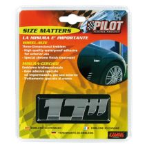 ΑΥΤΟΚΟΛΛΗΤΟ ΤΡΙΣΔΙΑΣΤΑΤΟ ΣΗΜΑ ΧΡΩΜΙΟΥ 17 ΙΝΤΣΕΣ ΤΡΟΧΩΝ ΑΔΙΑΒΡΟΧΟ LAMPA Auto Moto Tyres 