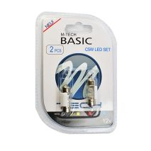 ΛΑΜΠΑΚΙΑ ΠΛΑΦΟΝΙΕΡΑΣ C5W/C10W 12V 0,26W SV8,5 31mm LED 2xFlux 3mm ΛΕΥΚΟ BLISTER 2ΤΕΜ Auto Moto Tyres 