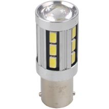 P21W 12V BA15s LED 18xSMD5730 PREMIUM ΛΕΥΚΟ (ΜΟΝΟΠΟΛΙΚΟ) BLISTER 2ΤΕΜ. M-TECH Auto Moto Tyres 