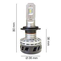 H7 9-36V 5.000K 5000lm 25W MATRIX LED KIT (ΜΕ ΨΥΚΤΡΑ ΑΝΕΜΙΣΤΗΡΑΚΙ) 2ΤΕΜ. Auto Moto Tyres 