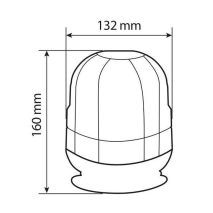 ΦΑΡΟΣ ΜΑΓΝΗΤΙΚΟΣΚΑΙΒΕΝΤΟΥΖΑ ΠΕΡΙΣΤΡΕΦΟΜΕΝΟΣ RL-11 16LED 9-32V ΠΟΡΤΟΚΑΛΙ ΜΕ ΦΙΣ ΑΝΑΠΤΗΡΑ 3,8m 160x132mm Auto Moto Tyres 