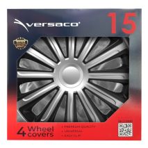 ΤΑΣΙΑ 15" HUBCAP TREND SILVER BLACK - - AMIO ΣΕΤ 4ΤΕΜ ΣΕ KOYTI Auto Moto Tyres 