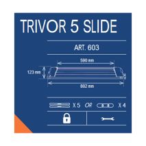 ΒΑΣΗ ΣΚΙ ΟΡΟΦΗΣ 5 ΖΕΥΓΑΡΙΑ ΣΚΙ/4 SNOWBOARD ΜΕ SLIDER ΑΛΟΥΜΙΝΙΟΥ ΑΣΗΜΙ ΜΕ ΚΛΕΙΔΙ TRIVOR 5 SLIDE Auto Moto Tyres 