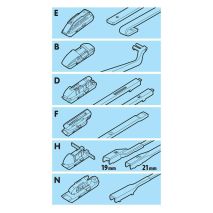 ΥΑΛΟΚΑΘΑΡΙΣΤΗΡΑΣ GRAN PREE SPEED MULTI-FIT ΜΕ 6 ΑΝΤΑΠΤΟΡΕΣ 33CM 13'' LAMPA - 1 TEM. Auto Moto Tyres 