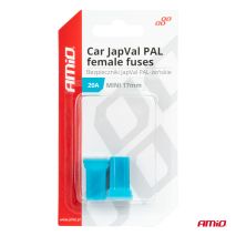 ΑΣΦΑΛΕΙΕΣ JapVal PAL ΜΙΝΙ 17mm ΘΗΛΥΚΕΣ 20A ΣΕ ΓΑΛΑΖΙΟ ΧΡΩΜΑ AMIO - 2 Τεμ. Auto Moto Tyres 