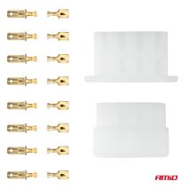 ΦΙΣΑ ΣΥΝΔΕΣΗΣ ΚΑΛΩΔΙΩΝ 8 ΥΠΟΔΟΧΩΝ ΜΕ ΠΛΑΣΤΙΚΟ ΚΟΥΜΠΩΜΑ AMIO - 1 σετ. Auto Moto Tyres 