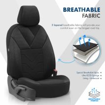 ΚΑΛΥΜΜΑΤΑ ΚΑΘΙΣΜΑΤΩΝ OTOM RUBY 1202 GREY/BLACK ΜΑΥΡΟ/ΓΚΡΙ ΣΚΟΥΡΟ ΛΙΝΟ & ΔΕΡΜΑΤΙΝΗ SETΑΜΙΟ - 1 σετ. Auto Moto Tyres 