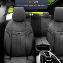 ΚΑΛΥΜΜΑΤΑ ΚΑΘΙΣΜΑΤΩΝ OTOM SWAN 501 BLACK ΜΑΥΡΟ/ΓΚΡΙ ΣΚΟΥΡΟ ΛΙΝΟ & ΔΕΡΜΑΤΙΝΗ SET ΑΜΙΟ - 1 σετ. Auto Moto Tyres 