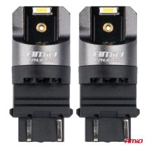 ΛΑΜΠΑΚΙΑ P27/7W 3157 12/24V 6.000K 2xSMD LED FULL CAN-BUS ΛΕΥΚΟ PRO SERIES AMIO - 2 Τεμ. Auto Moto Tyres 