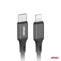 ΚΑΛΩΔΙΑ ΦΟΡΤΙΣΗΣ ΚΑΙ ΜΕΤΑΦΟΡΑΣ ΔΕΔΟΜΕΝΩΝ USB TYPE C ΣΕ APPLE LIGHTING 100CM 20W ΜΑΥΡΟ ΑΜΙΟ - 1 ΤΕΜ. Auto Moto Tyres 