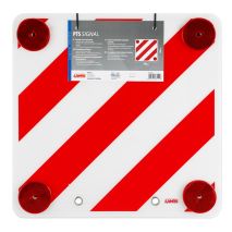 ΑΝΑΚΛΑΣΤΙΚΟ ΣΗΜΑ ΠΡΟΕΞΕΧΟΝΤΟΣ ΦΟΡΤΙΟΥ ΚΟΚΚΙΝΟ/ΑΣΠΡΟ 50x50cm ΠΛΑΣΤΙΚΟ ΠΟΛΥΑΙΘΥΛΕΝΙΟ LAMPA - 1 ΤΕΜ. Auto Moto Tyres 