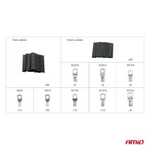 ΣΥΝΔΕΣΜΟΙ ΚΑΛΩΔΙΩΝ & ΘΕΡΜΟΣΥΣΤΕΛΛΟΜΕΝΟΙ ΣΩΛΗΝΕΣ ΣΕΤ ΔΙΑΦΟΡΑ ΜΕΓΕΘΗ AMIO - 140 τεμ. Auto Moto Tyres 