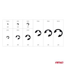 ΚΛΙΠΣ/ΑΣΦΑΛΕΙΕΣ ΕΞΩΤΕΡΙΚΕΣ E-CLIP ΜΕΤΑΛΛΙΚΑ ΣΕΤ ΔΙΑΦΟΡΑ ΜΕΓΕΘΗ AMIO - 300 τεμ. Auto Moto Tyres 