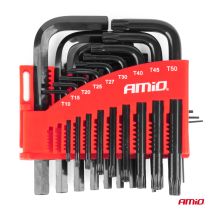 ΚΛΕΙΔΙΑ ΑΛΛΕΝ (ALLEN) ΕΞΑΓΩΝΑ & ΚΛΕΙΔΙΑ TORX ΧΡΩΜΙΟ-ΒΑΝΑΔΙΟ (CRV) ΔΙΑΦΟΡΑ ΜΕΓΕΘΗ ΜΑΥΡΑ ΑΜΙΟ - 22 ΤΕΜ. Auto Moto Tyres 