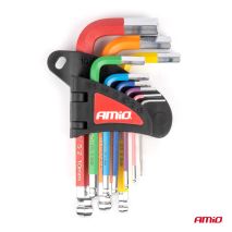 ΚΛΕΙΔΙΑ ΑΛΛΕΝ (ALLEN) ΕΞΑΓΩΝΑ ΑΤΣΑΛΙ S2 ΔΙΑΦΟΡΑ ΜΕΓΕΘΗ ΔΙΑΦΟΡΑ ΧΡΩΜΑΤΑ ΑΜΙΟ - 9 ΤΕΜ. Auto Moto Tyres 