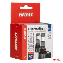ΛΑΜΠΕΣ LED HIR2 12V 60W 6.000K 5.600lm +400% LED CAN-BUS HYBRID SERIES AMIO - 2 ΤΕΜ. Auto Moto Tyres 