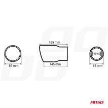 ΑΚΡΟ (ΜΠΟΥΚΑ) ΕΞΑΤΜΙΣΗΣ MT-026Β AKR ΜΑΥΡΟ ΧΡΩΜΑ Φ43-62 165x89mm AMIO - 1 τεμ. Auto Moto Tyres 