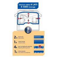 ΚΟΥΡΤΙΝΕΣ ΝΤΑΛΙΚΑΣ LUXURY PRO CABIN ΚΡΕΜ / ΜΠΛΕ ΣΕΤ LAMPA - 8 ΤΕΜ. Auto Moto Tyres 