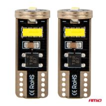 ΛΑΜΠΑΚΙΑ LED T10e W5W 12/24V 3x2055 SMD LED CAN-BUS ΛΕΥΚΟ AMIO - 2 ΤΕΜ. Auto Moto Tyres 