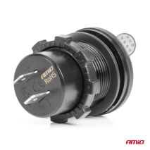 ΠΡΙΖΑ ΜΕ 2 ΘΥΡΕΣ USB-C ΚΑΙ ΨΗΦΙΑΚΟ ΒΟΛΤΟΜΕΤΡΟ ΜΕ ΔΙΑΚΟΠΤΗ&ΚΑΠΑΚΙ 12/24V ΑΔΙΑΒΡΟΧΗ ΜΑΥΡΗ AMIO - 1 Τεμ. Auto Moto Tyres 