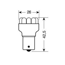 ΛΑΜΠΑ ΜΟΝΟΠΟΛΙΚΗ 11LED ΚΟΚΚΙΝΟ ΧΡΩΜΑ 12V Auto Moto Tyres 