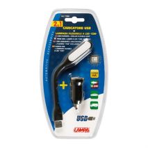 ΠΛΑΦΟΝΙΕΡΑ ΑΝΑΓΝΩΣΗΣ 2 ΣΕ 1 COB LED & ΦΟΡΤΙΣΤΗΣ USB 12/24V - 1000mA (ΜΑΥΡΗ/ΕΥΚΑΜΠΤΗ) Auto Moto Tyres 