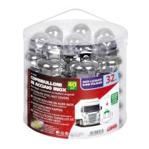 ΚΑΠΑΚΙΑ ΠΑΞΙΜΑΔΙΩΝ / ΜΠΟΥΛΟΝΙΩΝ ΦΟΡΤΗΓΟΥ INOX 32mm 40ΤΕΜ. Auto Moto Tyres 