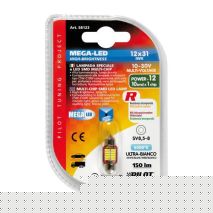 ΛΑΜΠΑΚΙ ΠΛΑΦΟΝΙΕΡΑΣ 12V 12x31mm 150lm ΛΕΥΚΟ MEGA-LED10 (ΔΙΠΛΗΣ ΠΟΛΙΚΟΤΗΤΑΣ- CAN-BUS) BLISTER 1ΤΕΜ. Auto Moto Tyres 