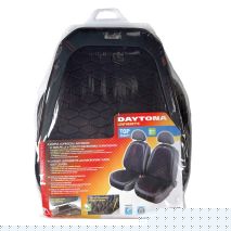 ΠΛΑΤΟΚΑΘΙΣΜΑΤΑ DAYTONA ΔΕΡΜΑΤΙΝΗ/ΒΕΛΟΥΡ ΜΑΥΡΟ ΜΕ ΚΟΚΚΙΝΗ ΡΑΦΗ ΚΥΨΕΛΩΤΟ 2ΤΕΜ. Auto Moto Tyres 