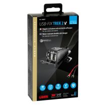 ΦΟΡΤΙΣΤΗΣ USB ΔΙΠΛΟΣ TREK 2 12/24V 5400mA ΜΕ ΒΑΣΗ ΣΤΗΡΙΞΗΣ ΒΙΔΩΤΗ ΚΑΙ ΚΑΛΩΔΙΟ 150cm ΑΔΙΑΒΡΟΧΟΣ Auto Moto Tyres 