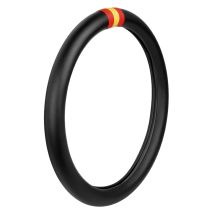 ΚΑΛΥΜΜΑ ΤΙΜΟΝΙΟΥ ΦΟΡΤΗΓΟΥ ΣΗΜΑΙΑ ΙΣΠΑΝΙΑΣ ΔΕΡΜΑΤΙΝΗ ΜΑΥΡΟ (S) 42-44cm ΟΙΚΟΛΟΓΙΚΟ & ΑΟΣΜΟ LAMPA  - 1 ΤΕΜ Auto Moto Tyres 