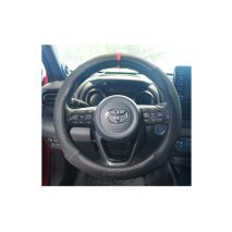 ΚΑΛΥΜΜΑ ΤΙΜΟΝΙΟΥ RACE CARBON LOOK  ΜΑΥΡΟ/CARBON/ΔΑΚΤΥΛΙΔΙ ΚΟΚΚΙΝΟ ΟΙΚΟΛΟΓΙΚΟ ΔΕΡΜΑ 37-39cm SIMONI RACING - 1 TEM. Auto Moto Tyres 