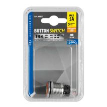 ΔΙΑΚΟΠΤΗΣ ΜΠΟΥΤΟΝ (BUTTON) 12/24V 5Amax 5PIN IP65 ON/OFF ME LED ΠΟΡΤΟΚΑΛΙ ΑΝΟΞΕΙΔΩΤΟ ΑΤΣΑΛΙ LAMPA - 1 TEM. Auto Moto Tyres 