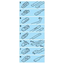 ΥΑΛΟΚΑΘΑΡΙΣΤΗΡΑΣ GRAN PREE SPEED MULTI-FIT ΜΕ 8 ΑΝΤΑΠΤΟΡΕΣ 45CM 18'' LAMPA - 1 TEM. Auto Moto Tyres 