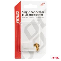 ΦΙΣΑ ΣΥΝΔΕΣΗΣ ΚΑΛΩΔΙΩΝ ΜΙΑΣ ΥΠΟΔΟΧΗΣ ΜΕ ΠΛΑΣΤΙΚΟ ΚΟΥΜΠΩΜΑ AMIO - 1 σετ. Auto Moto Tyres 