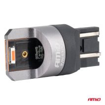 ΛΑΜΠΑΚΙΑ W21/5W 7443 12/24V 6.000K 2xSMD LED FULL CAN-BUS ΚΟΚΚΙΝΟ PRO SERIES  AMIO - 2 Τεμ. Auto Moto Tyres 