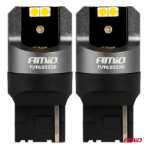 ΛΑΜΠΕΣ WY21W 12/24V 6.000K 4SMD LED CAN-BUS ΚΙΤΡΙΝΟ PRO SERIES AMIO - 2 ΤΕΜ. Auto Moto Tyres 