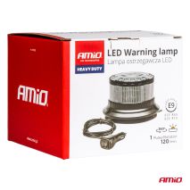 ΦΑΡΟΣ ΦΙΜΕ HEAVY DUTY W28M 12/24V ΠΟΡΤΟΚΑΛΙ 16LED ΜΑΓΝΗΤΙΚΟΣ/ΒΙΔΩΤΟΣ ΜΕ ΦΙΣ ΑΝΑΠΤΗΡΑ Υ89mm Φ110mm AMIO - 1 τεμ. Auto Moto Tyres 