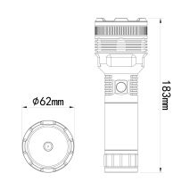 ΦΑΚΟΣ ΧΕΙΡΟΣ 1x15W 413lm IP65 183mm Φ62mm 6000mAh Li-ion TACTICAL LASER FLASHLIGH M-TECH - 1 Τεμ. Auto Moto Tyres 