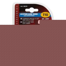 T10 W5W 24/28V 32lm HYPER-LED6 ΛΕΥΚΟ ΔΙΑΘΛΑΣΗΣ 2SMDx3chips (ΚΑΡΦΩΤΟ-ΔΙΠΛΗΣ ΠΟΛΙΚΟΤΗΤΑΣ)BLISTER 2ΤΕΜ. Auto Moto Tyres 