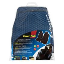 Πλατοκάθισμα με Προσκέφαλο COVER-TECH FABRIC 2τεμ. Μπλε/Γκρι Auto Moto Tyres 