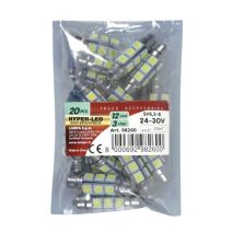 Λαμπάκια Πλαφονιέρας  24-30V SV8,5-8 10x41mm 216lm HYPER-LED (Διπλής Πολικότητας) Σακουλάκι 20τεμ Auto Moto Tyres 