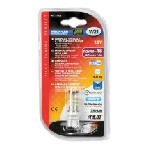 W21W (T20) 12V MEGA-LED48 6.500K 370lm W3x16d ΔΙΑΘΛΑΣΗΣ (ΚΑΡΦΩΤΟ-ΔΙΠΛΗΣ ΠΟΛΙΚΟΤΗΤΑΣ) BLISTER 1ΤΕΜ. Auto Moto Tyres 