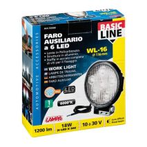 ΠΡΟΒΟΛΕΑΣ ΕΡΓΑΣΙΑΣ ΣΤΡΟΓΓΥΛΟΣ  WL-16 - 6 LED 18W 10-30V (137x116x42 mm) BASIC LINE - 1 ΤΕΜ. Auto Moto Tyres 